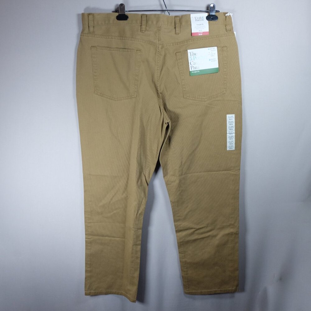 NEW Croft & Barrow Bedford Corduroy Pants Mens 38X30 Beige Stretch Relaxed Fit